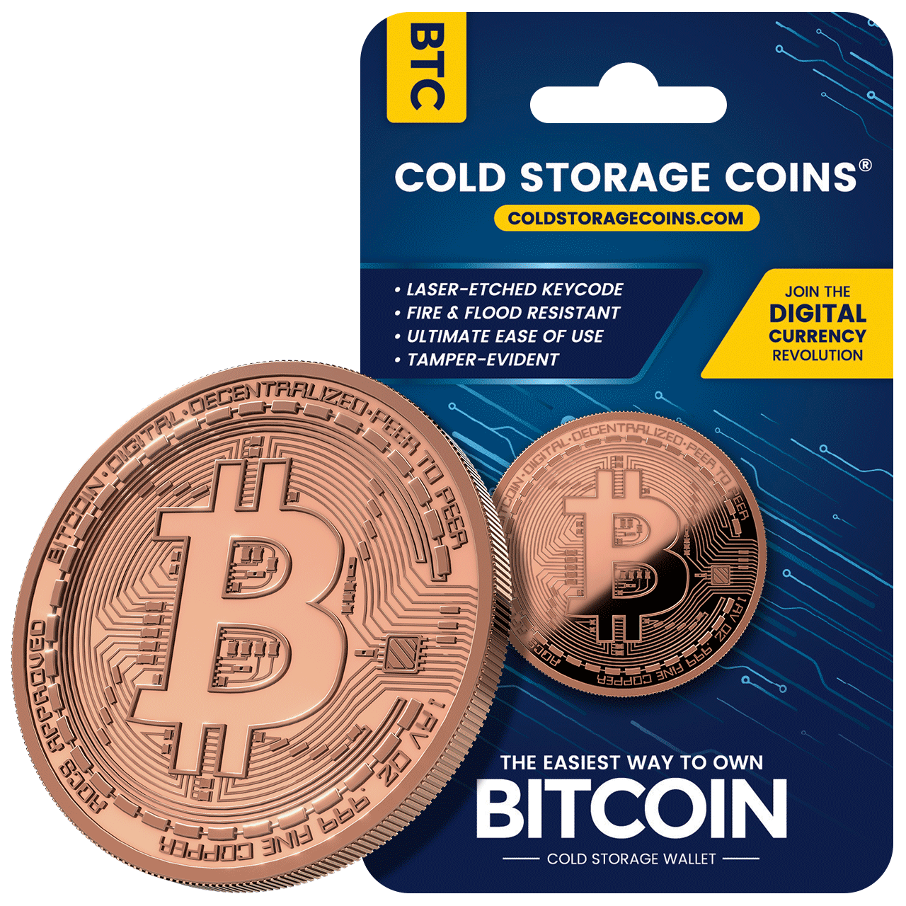 Bitcoin BTC Cold Storage Wallet 2-Pack Blockchain Mint